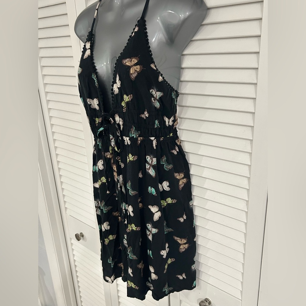 wild fable Black Butterfly Print Mini Dress - Picture 2 of 4